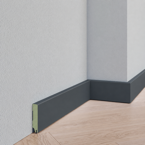 Strakke plint - MDF - Geluid reducerend - RAL 7016 Antracietgrijs
