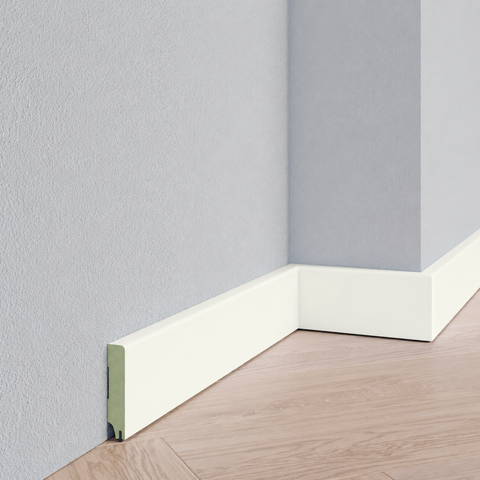 Strakke plint - MDF - Geluid reducerend - RAL 9010 Zuiver wit