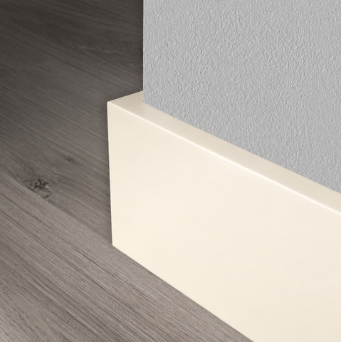 Strakke plint - Hardhout - 9001 - Crémewit