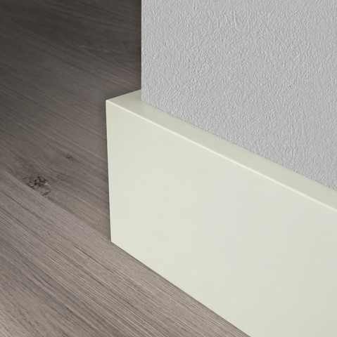 Strakke plint - Hardhout - 9002 - Grijswit