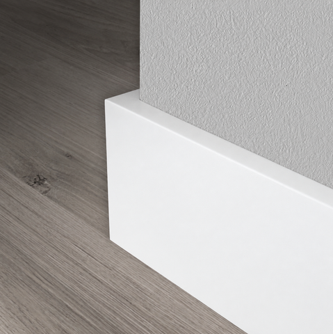 Strakke plint - Hardhout - 9003 - Signaalwit