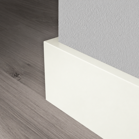 Strakke plint - Hardhout - 9010 - Zuiver wit