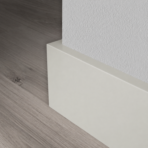 Strakke plint - Meranti - 9002 - Grijswit