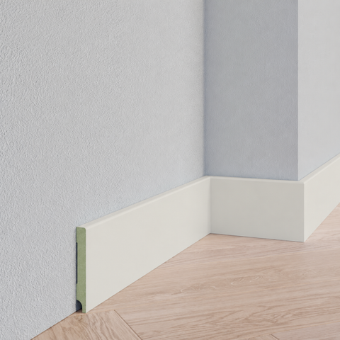 Strakke plint - MDF - RAL 9002 Grijswit